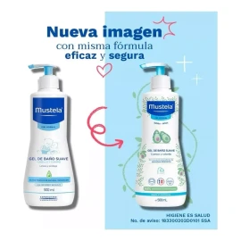 Mustela Gel Jabon Baño Mustela Suave Cuerpo Cabello Piel Normal 500m