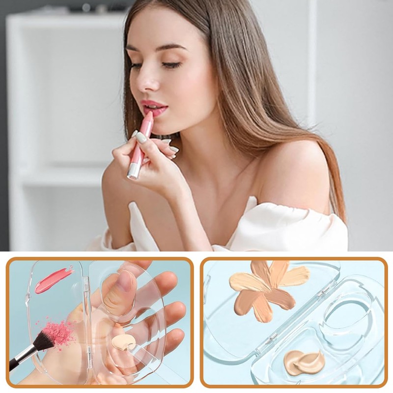 Transparentes make up palette, faltbares make up mischpalette für Make-up/Nailart