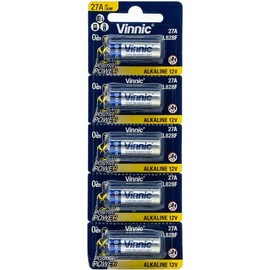 Vinnic Blister Pack of 5 Batteries 27a Alkaline 12v L828f L828f