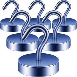 Neosmuk Magnetic Hooks, Cruise Ship Essentials, 60lb+ Heavy Duty Magnetic Hooks for Cruise Cabins, Refrigerator, Grill, Hanging, and Travel | Extra Strong Must-Haves Magnet Hook,Navyblue