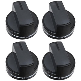 Gxcdizx 2025 New 4-Pack W10339442 Gas Range Knob Black Replacement for Whirlpool Stove Knobs WFG510 Model: WFG510S0AB0, WFG510S0AB1, WFG510S0AB2, WFG510S0AD0, WFG510S0AD1