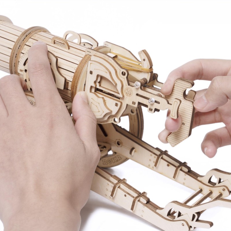 Tsukurundo ® Robotime 3D Wood Puzzle (Cannon)