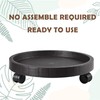 2 Pack of 11 Inch Planter Caddies Rolling Saucer Caddy