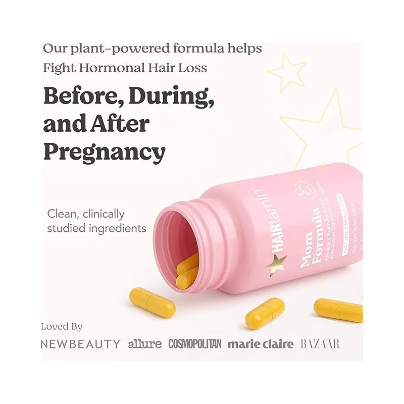 Hairtamin Mom Cpsulas Multivitamnicas Prenatales Y Posnata Sin Sabor