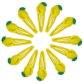 Lemon Hair Clip - 20 Pcs Cute Lemon Hair Barrettes, Fruit Theme Headwear Photo Props, Yellow Snap Hair Clips, Fruit Hair Accessories for Girls Toddlers Kids (Lemon)