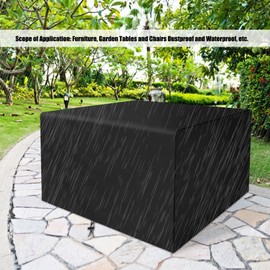 Wakects Cover for Garden Furniture 150 x 110 x 125 cm Dustproof Cover for Outdoor Sofa Waterproof Windproof Tear-Resistant Polyester Cover