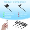 Xinjoduz 20 PCS Replacement Flashlight Clip Black Penlight Clips for