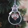 Inspired Silver - Granddaughter Red - Silver Christmas Ornament -