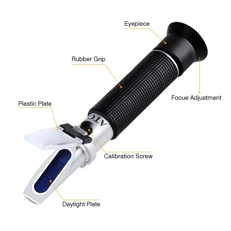 XINJIAYI Water Salt Refractometer, Hydrometer with Two Scales: Specific Gravity