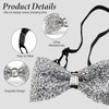 ASTRQLE Rhinestone Bow Ties for Men Pre Tied Sequin Bow