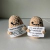 2pcs 7cm Stuffed Potato Toy Knitting Yarn Cute Expression Funny