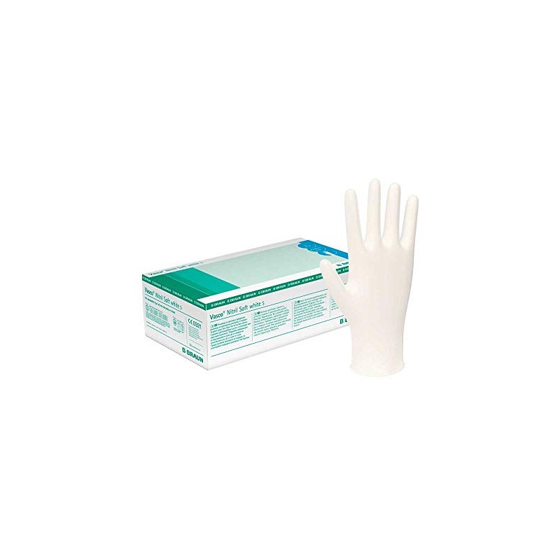 B.Braun Vasco Nitrile Disposable Nitrile Gloves Soft White XS-XL l