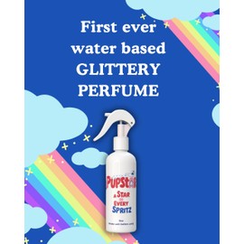 PUPSTAR Pet Perfume, 8 oz, Natural Shiny Finish, Spray bottle, Long-Lasting scent, Hypoallergenic, Grooming Approved, Alcohol-Free, Deodorizing cologne, Sandalwood & Fresh Linen