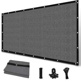 Amagenix 90% Shade Fabric Sun Shade Cloth with Grommets, 8' x 10' Pergola Replacement Shade Cover Canopy for Garden Outdoor Patio, Light Grey (We Make Custom Size)