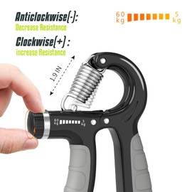 Hand Trainer, Set of 2 Hand Trainer, Forearm Trainer, Adjustable Handle 5-60 kg, Hand Forearm Training Device, Grip Strength Trainer, Non-Slip Handle, for Athletes and Restoration of the Hand