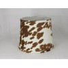 Albert Estate LTD Bronze Faux Cowhide Shade,Hardback, 14" Washer Fitter