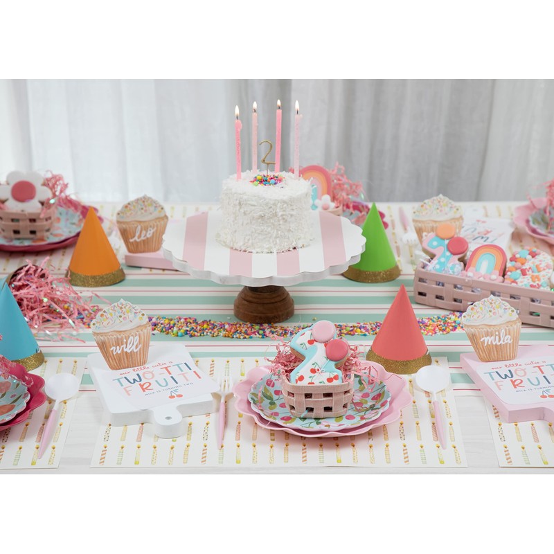 Mud Pie Woven Cracker Dish, Pink, 2" x 12"