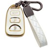 Syodiesn Key Fob Cover Soft TPU with Keychain Shell Protective