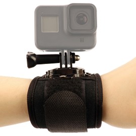 MyGadget Wrist Mount Compatible with GoPro, 360 Degree Rotatable with Start, Stop Fuse, for GoPro 13, 12, 11, 10, 9, 8, DJI Osmo in Black