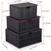 Honygebia Bamboo Decorative Storage Boxes - Set of 3 Woven