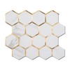 Soulscrafts Hexagon Peel and Stick Backsplash Tile for Kitchen Bathroom