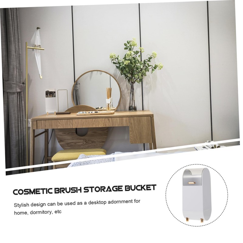 OHPHCALL 1pc Transparent Makeup Brush Storage Container Stylish and Compact