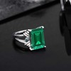 Gem Stone King 925 Sterling Silver Green Nano Emerald and