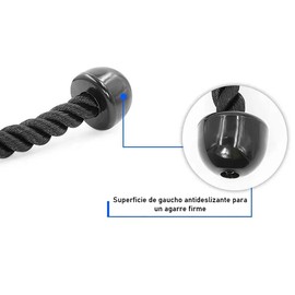 Mebix TRD Cuerda para Triceps Individual para Hacer Ejercicio | con Agarre Firme y Antideslizante | Ideal para Gym y Ejercicio en casa | 70 cm de Longitud… (Azul)