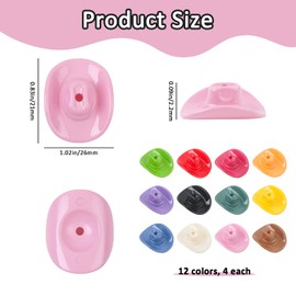 ASUNFO 48 Pcs Cowboy Hats Beads Mini Western Cowboy Hat Bead for Jewelry Making DIY Earrings Necklace Keychain 12 Colors