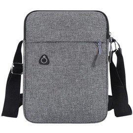 FUPUTWO Men's Mini Shoulder Bag, Cross-body Waterproof Pouch, Simple, Vertical, Lightweight, gray