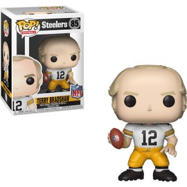 POP Football Legends: Terry Bradshaw (Steelers White Home) Funko Vinyl Figure (Bundled with Compatible Box Protector Case), Multicolor, 3.75 inches