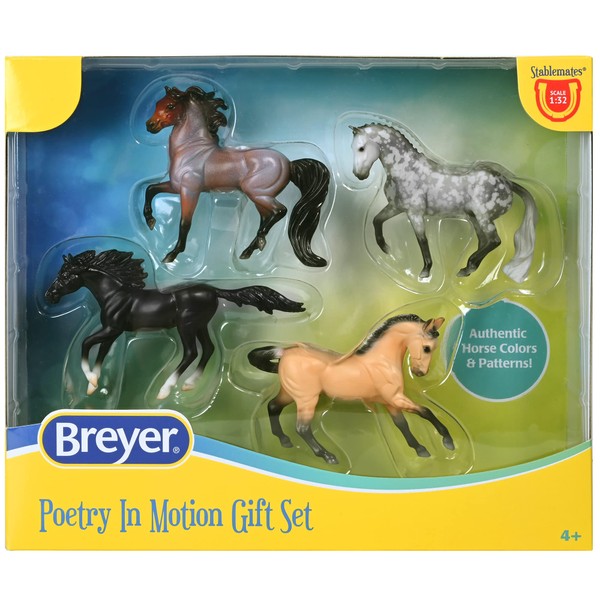 Breyer Horses Stablemates Poetry in Motion | 4 Horse Set | Horse Toy | Horse Figurines | 3.75" x 2.5" | 1:32 Scale | Model #6935