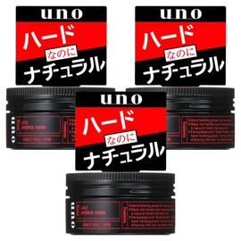 Uno Hybrid Hard Hair Wax F, 3 pieces, 80g / 우노 하이브리드 하드 헤어 왁스 f, 3개, 80g