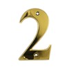 Beautiful 3 Inch Bevelled Edge Polished Gold Door Number 2