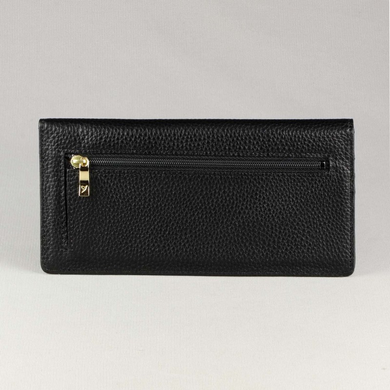 Toyooka Koubou Cowhide Slim Long Wallet 4116, Black