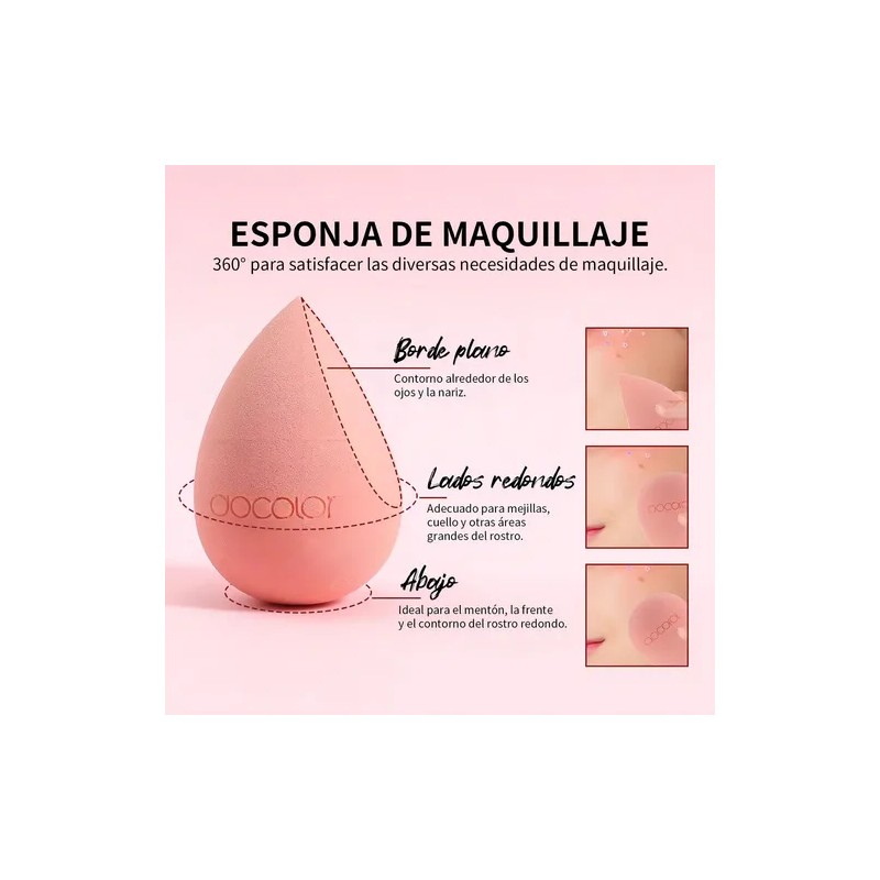 Set De Brochas Docolor De Maquillaje, Coloridas, 17 Piezas