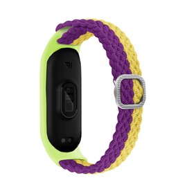 Braided Solo Loop Adjustable Compatible for Xiaomi mi Band 6 5 4 3, Adjustable Nylon Braided Stretchable Sport Strap for Xiaomi Mi band 5 6 Mi band 4 3