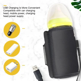 Portable Bottle Warmer USB Dinosaur Design Car Storage Lid Thermostat Insulation