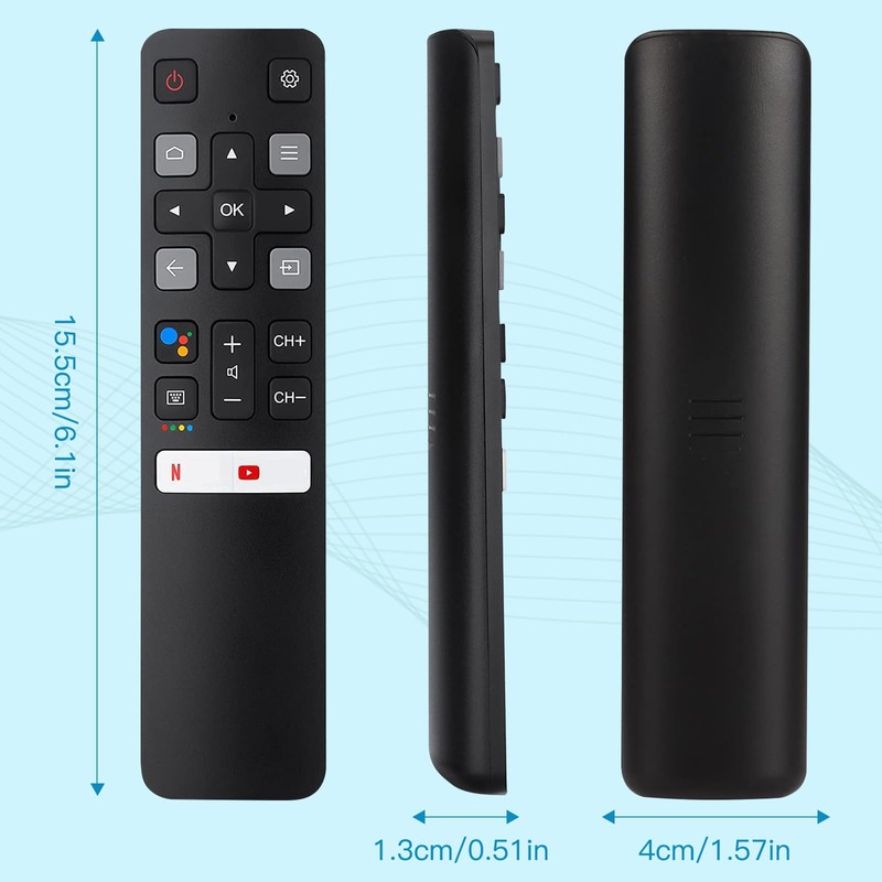 Replacement TCL Remote RC802V for TCL Android TV 4K Smart