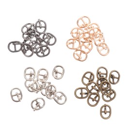 AUTSUPPL 40Pcs Mini Alloy Doll Shoes Buckles Diy Doll Shoes Buckles Mini Belt Buckles for Crafting and Doll Clothing Accessories