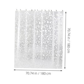 Ciieeo Pebble Shower Curtain Liner Plastic Design with Hooks Heavy Duty Stall Curtain for Home Shower and Bathtub Use Antimovement Stylish Geometric