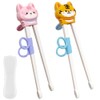 Quimoy 2 Pairs Chopsticks for Kids, Automatic Rebound Kids Chopsticks