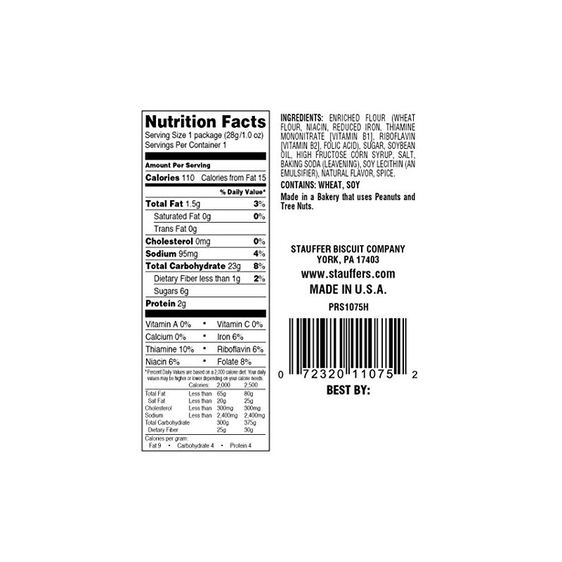 Stauffer's Animal Crackers Original, 1oz. Snack Packs (Set of 20)