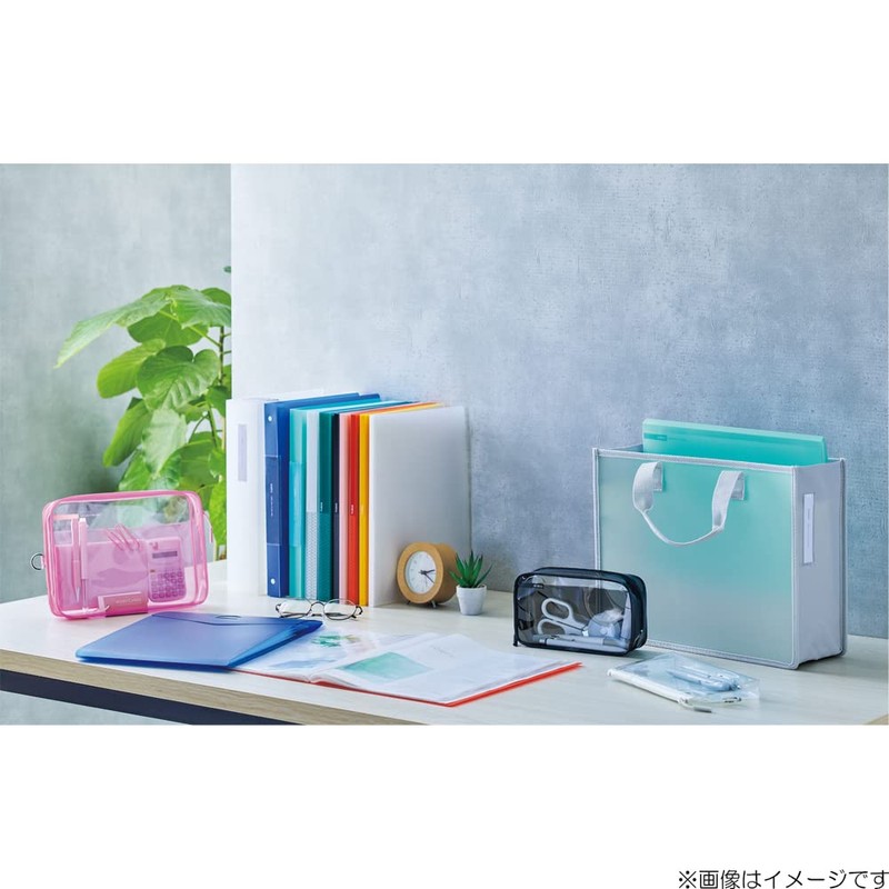 LIHIT LAB SOERU A8100-11 Transparent Clear Pen Case, Approx. 20
