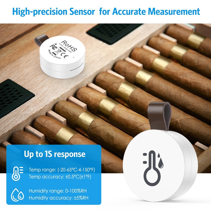 Brifit Bluetooth Thermometer Hygrometer, Wireless Temperature Humidity Sensor with Smart