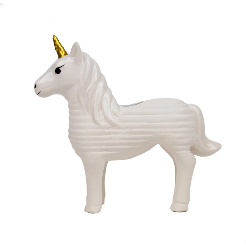 GR Gift Republic GR452177 Ceramic Unicorn Plant Animal for Growing