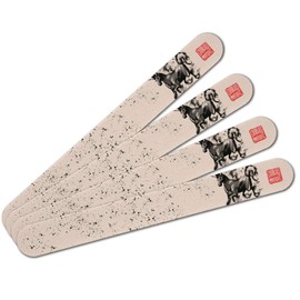 Unicorn Traditional Chinese Ink Painting Double-Sided Nail File Emery Board Set 4 Pack