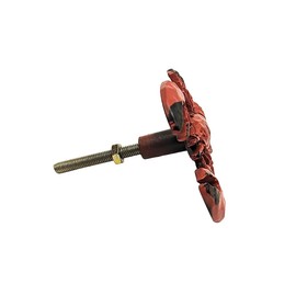 TG,LLC Treasure Gurus Red Nautical Lobster Metal Drawer Pull Dresser Knob Kitchen Cabinet Hardware Coastal Beach Home Decor