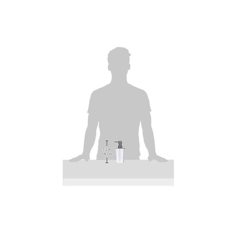 kela "Nuria Liquid Soap Dispenser, Plastic, White/Grey