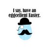 CafePress Eggcellent Easter Small Die Cut Sticker, 3"x4" Matte Finish